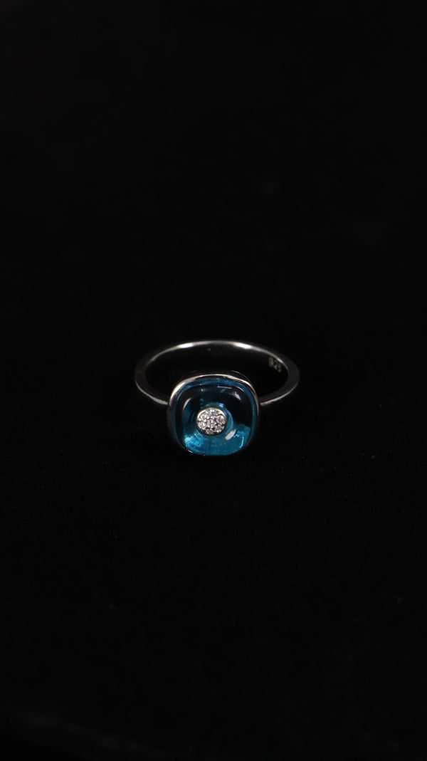 925 Silver Blue Aura Set