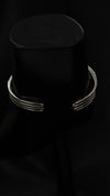 92.5 Sterling Silver Blue Line Glow Cuff Premium Bracelet
