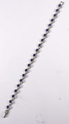 92.5 Sterling Silver Blue Leaf Spark Premium Bracelet