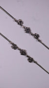 (Pair) Hansika Oxidised Silver Anklet