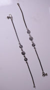 (Pair) Ashvattha Oxidised Silver Anklet