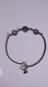 (Pair) Ashvattha Oxidised Silver Anklet
