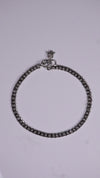 (Pair) Leher Silver Oxidised Anklet