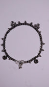 (Pair) Gulhans Silver Oxidised Anklet