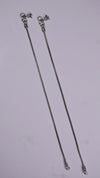 (Pair) Jhilmil Ghunghru Silver Oxidised Anklet
