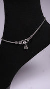 (Pair) Tara Ghunghru Silver Oxidised Anklet