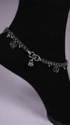 (Pair) Gulhans Silver Oxidised Anklet