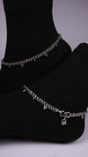 (Pair) Reet Silver Oxidised Anklet