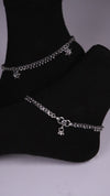 (Pair) Saanjh Silver Oxidised Anklet