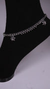 (Pair) Saanjh Silver Oxidised Anklet