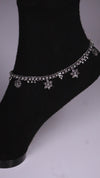 (Pair) Rohini Oxidised Silver Anklet