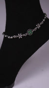 (Pair) Meher Silver Oxidised Anklet