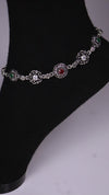 (Pair) Rangrez Silver Oxidised Anklet