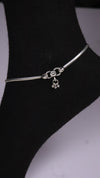 (Pair) Hansika Oxidised Silver Anklet