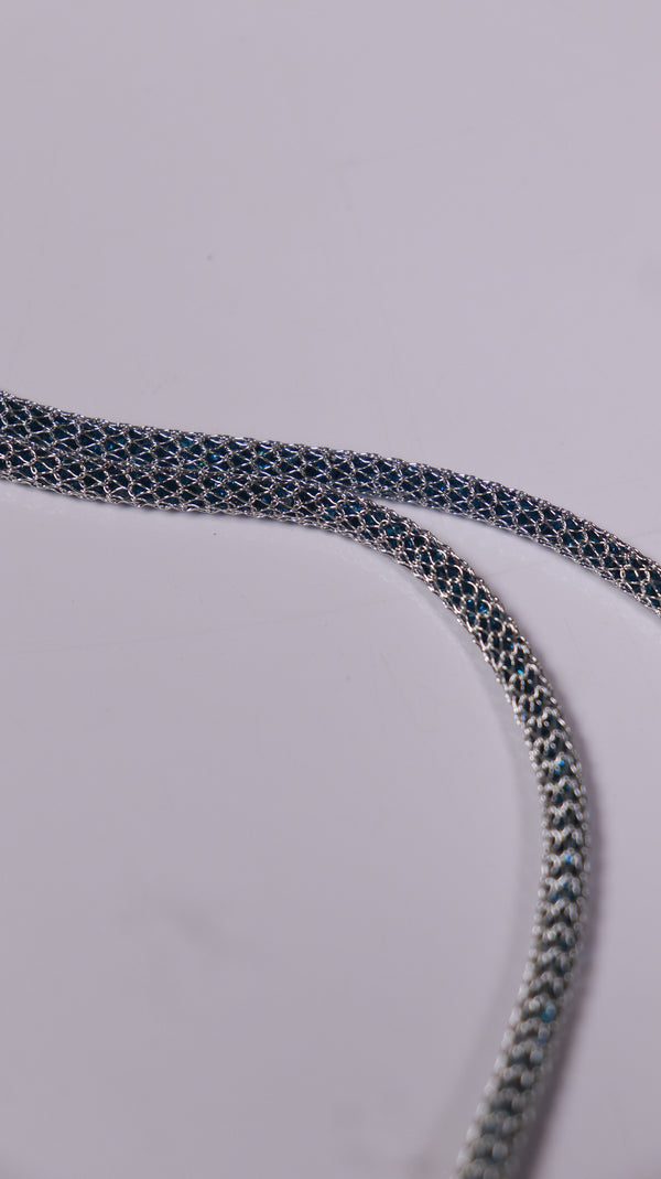 (Pair) Deep Ocean Blue Anklets