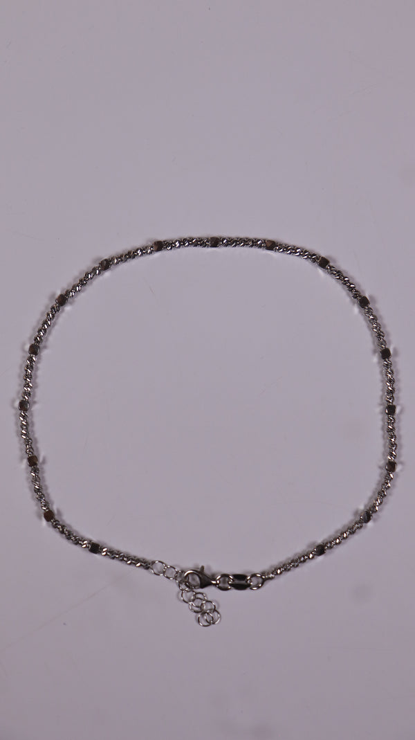 (Pair) Starlit Silver Anklet