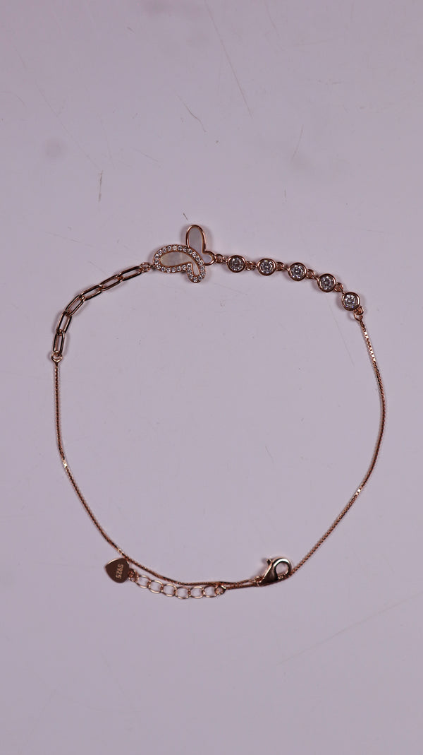 (Pair) Forever Bloom Anklets - Rose gold