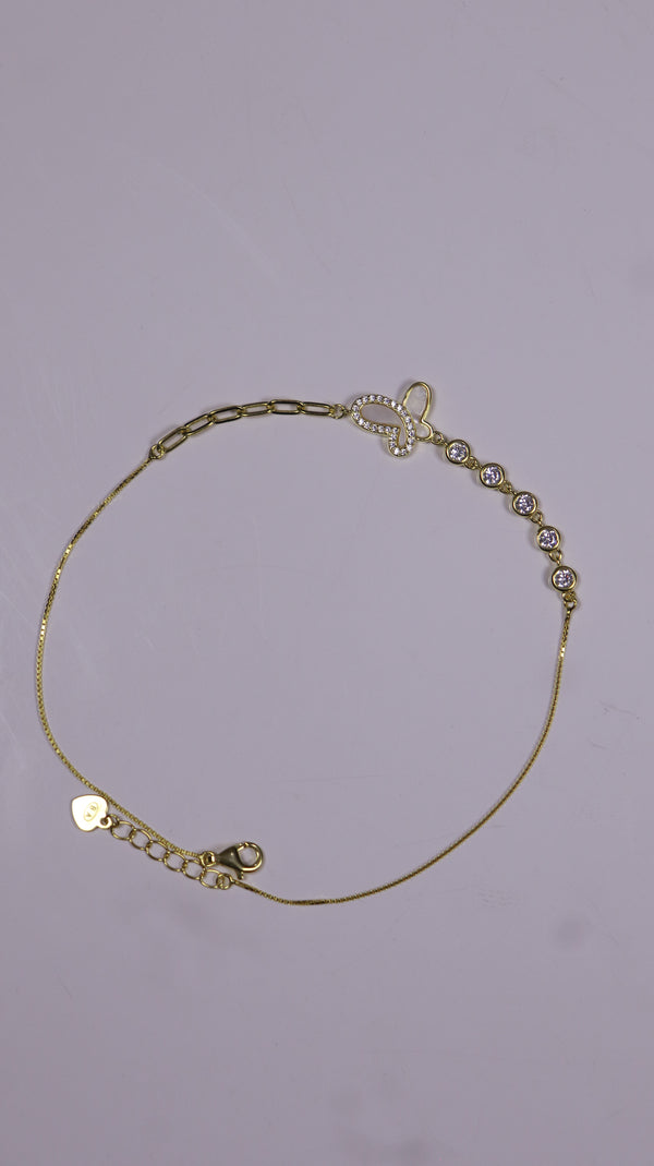 (Pair) Forever Bloom Anklets - Gold