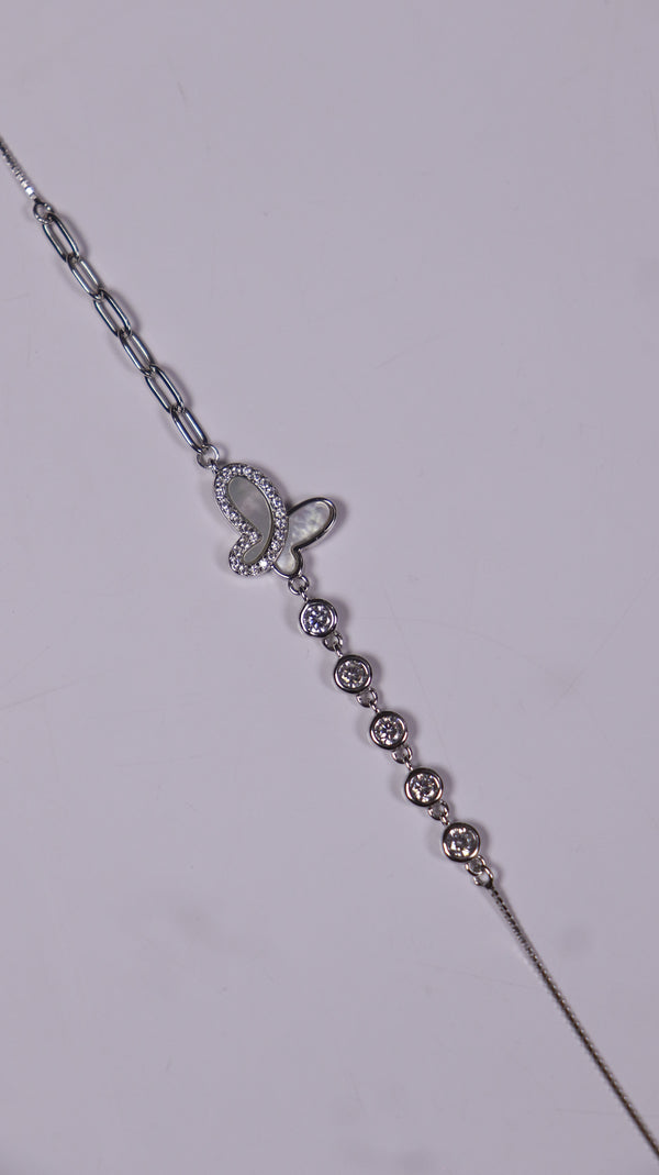 (Pair) Forever Bloom Anklets - Silver