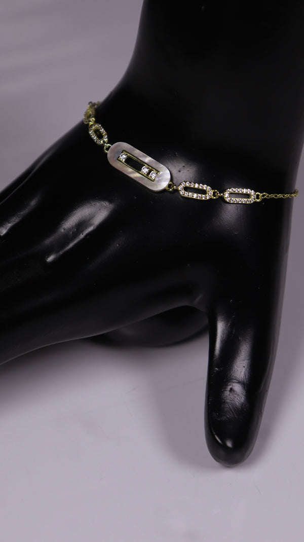 Moonstone Link Bracelet