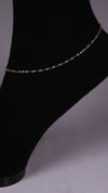 (Pair) Golden Rhythm Silver Anklets