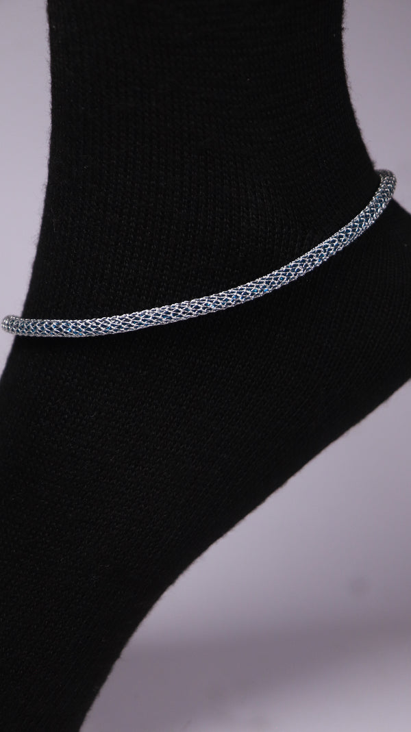 (Pair) Deep Ocean Blue Anklets