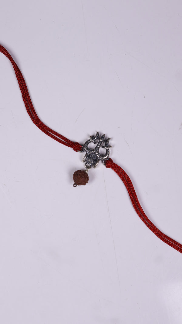 Rudra Trishul Silver Rakhi