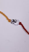 Om & Ganesha Grace Silver Rakhi