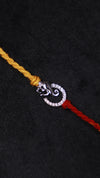 Om & Ganesha Grace Silver Rakhi