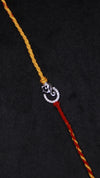 Om & Ganesha Grace Silver Rakhi