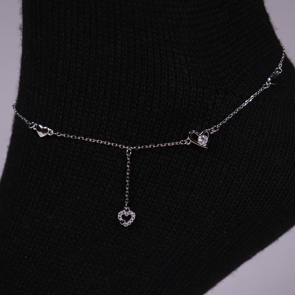 (Single) Sweetheart Drop Anklet