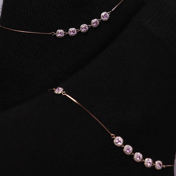 (Pair) Rosy Glow Anklets
