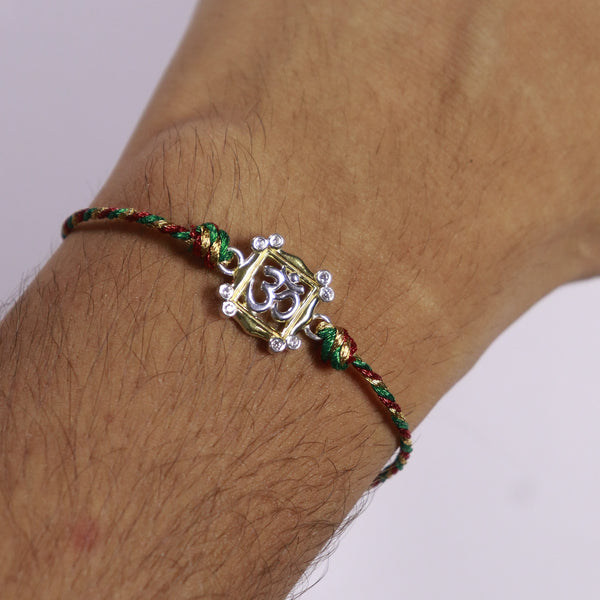 Om Divya Silver Rakhi