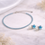 Dreams in Blue Silver Duo (Single Anklet)