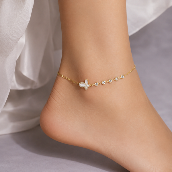 (Pair) Forever Bloom Anklets - Gold