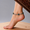 (Pair) Vanika Silver Oxidised Anklet