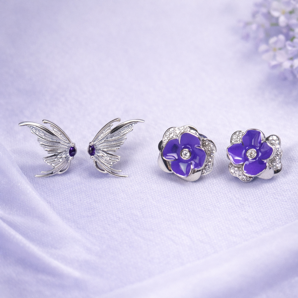 Violet Wing Romance Silver Combo