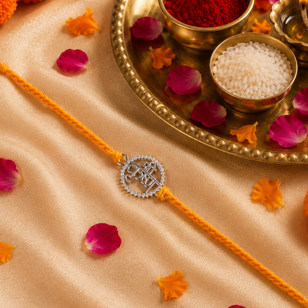 Shree Krishna Silver Rakhi
