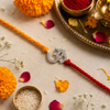 Divine Om Silver Rakhi