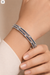92.5 Sterling Silver Blue Line Glow Cuff Premium Bracelet