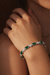 92.5 Sterling Silver Green Sparkle Premium Bracelet
