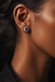 92.5 Silver Blue Halo Studs