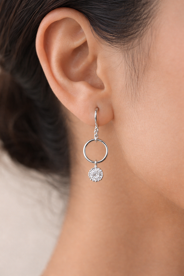925 Sterling Silver Eternal Loop Earrings