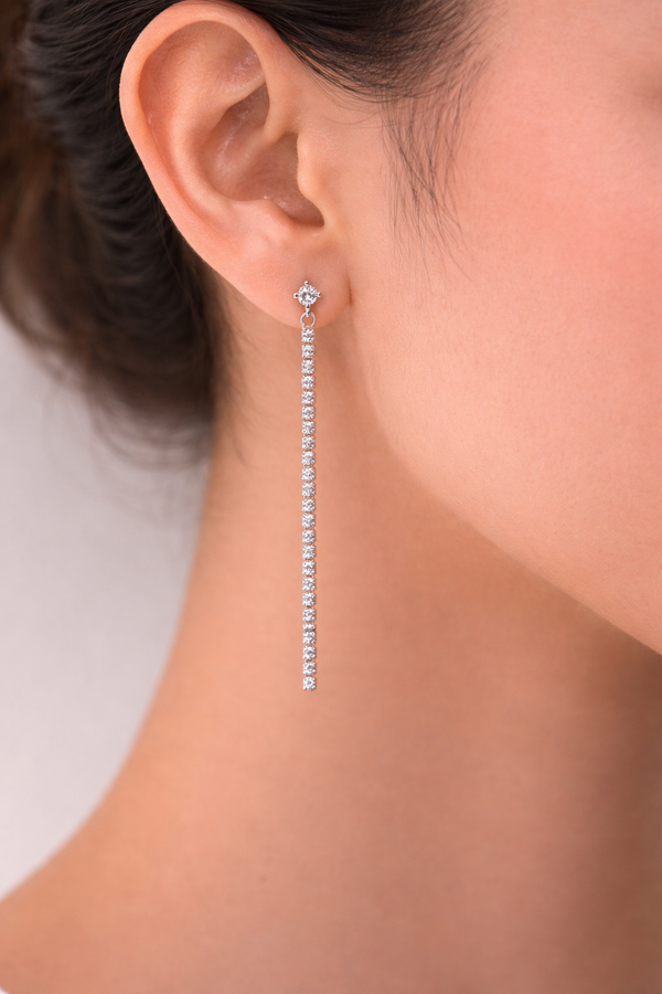 Classic Shine Silver Drop Earrings