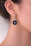 925 Sterling Silver Classic Black Earring