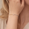 925 Sterling Silver Dual Tone Pearl Charm Bracelet