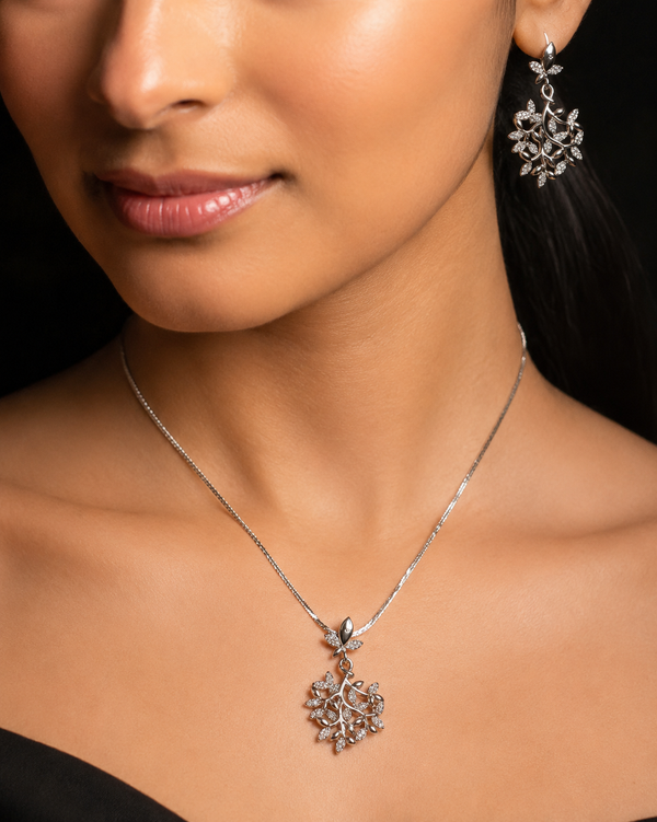 925 Silver Leaf Grace Set