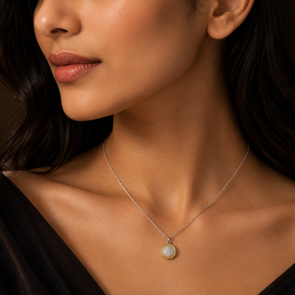 Sun Aura 925 Sterling Silver Pendant.