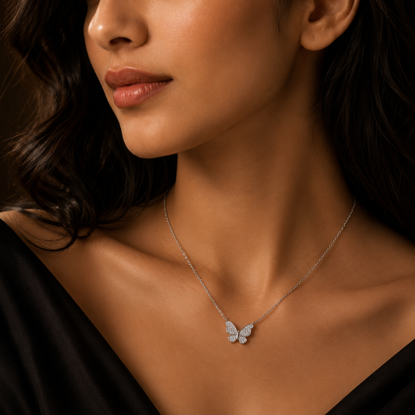 925 Sterling Silver wing Butterfly Pendant