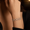 92.5 Sterling Silver Flexi Bloom Ring-Bracelet [Silver]